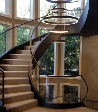 Circular sculptural lighting