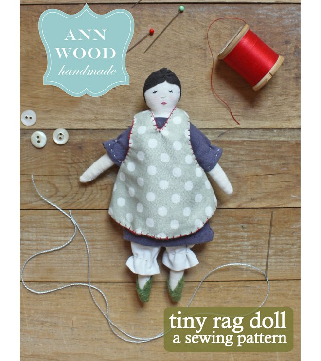 Tiny rag doll — sewing pattern sample