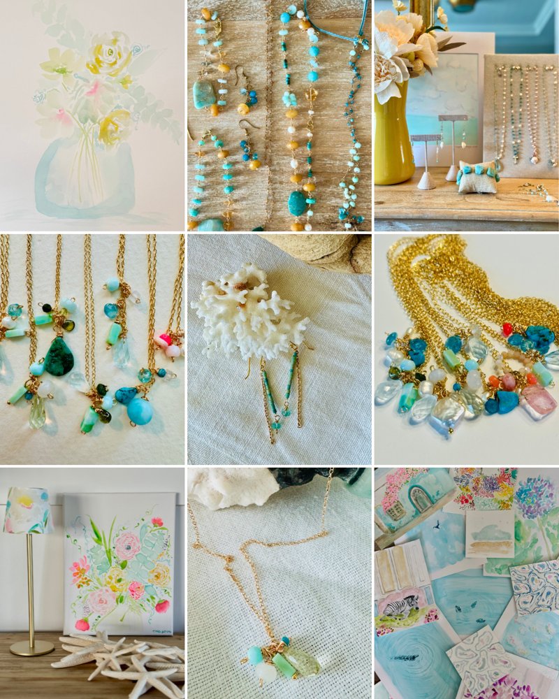 Jewelry & painting by Tracy Grogan