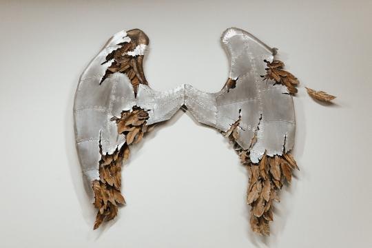 Sculptural metal wings
