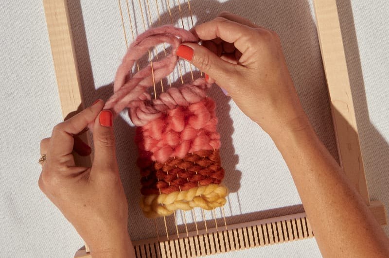 Woven textile work
