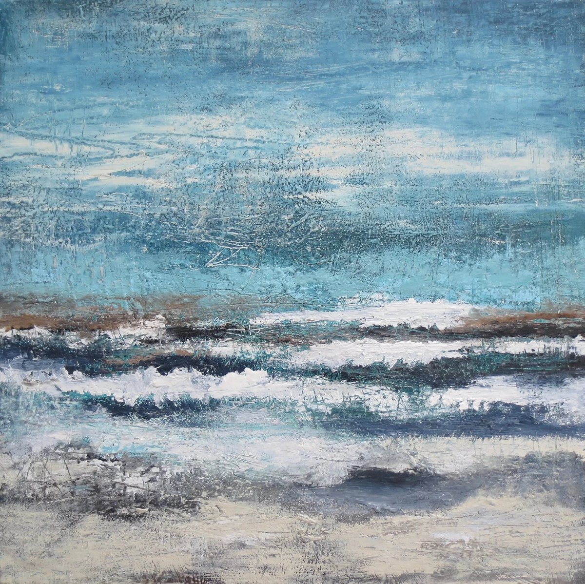 West Marin Ocean Study — Encaustic